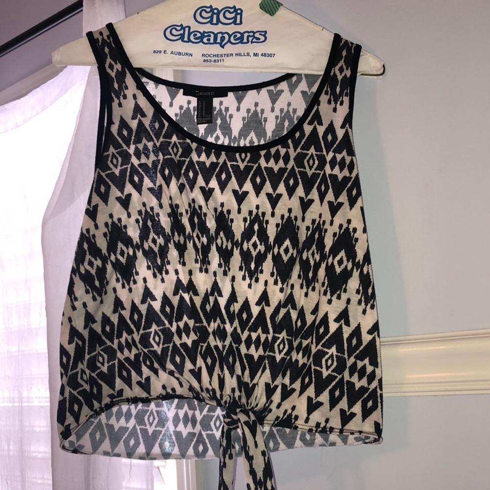 Black and White crop top